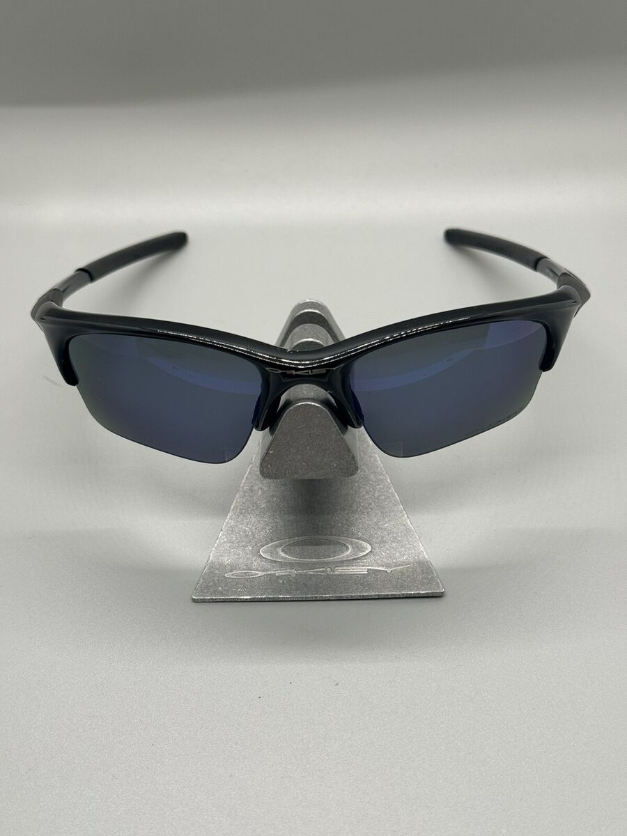 New Oakley Half Jacket 1.0 XLJ Jet Black W/ Deep Water Blue New Oakley Half Jacket 1.0 XLJ Jet Black W/ Deep Water Blue