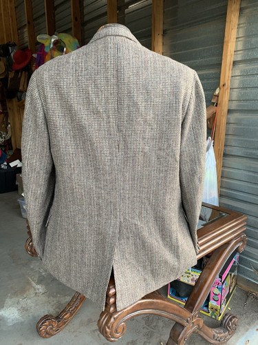 Nordstrom Harris Tweed Blazer Sport Coat Jacket VTG Wool NWOT Plaid Norm Core - Picture 4 of 8