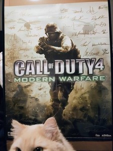 Call of Duty 4 Modern Warfare Midnight Launch Activision Signed Print Poster
