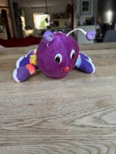 Plüschtier Tausendfüßler Raupe Kuscheltier Stofftier 80er Vintage Lila Bunt