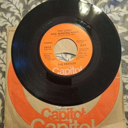 THE BEATLES "THE LONG AND WINDING ROAD" USA 45 RPM VINYL SINGLE REISSUE 1976