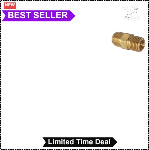 Brass Hex Nipple 1/4 x 1/4 NPT Male Pipe Fitting Corrosion Resistant Connector