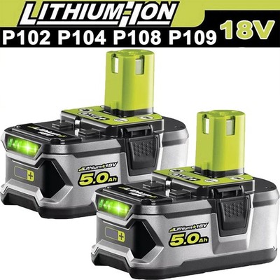 2X 18V 5Ah Akku für RYOBI One Plus Lithium RB18L50 P108 P104 Batterie 18 Volt NX