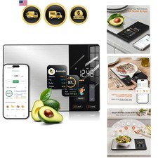 Smart Nutrition Food Scale with TFT Display, Tracks Calories, Fat, Carbs Pr...