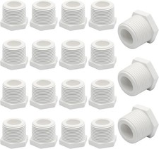 3/4 Inch Npt Pvc Hot Water Heater Drain Plug,20 Pieces Plastic PVC Pipe 3/4inch