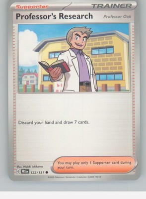 Professor's Research [Professor Oak] 122/131 C Prismatic Evolutions Pokemon NM