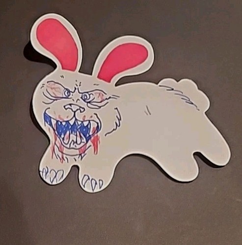 Monster Easter Bunny Monty Python Holy Grail Rabbit Die-Cut Cartoon ...