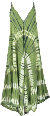 Batik Jumpsuit, Sommer Overall, Hosenkleid - grün