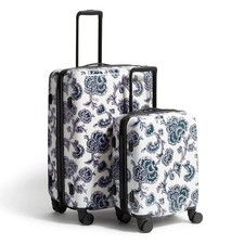 2 Pc Cotswolds Cottage Cream Spinner Hardside Luggage Vera Bradley New