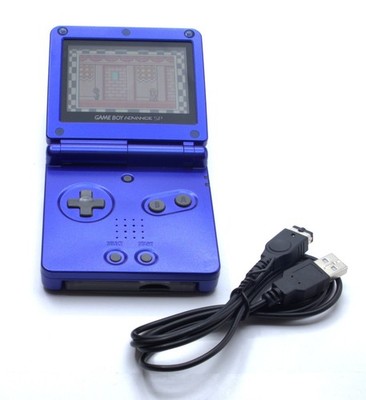 Nintendo Game Boy Advance SP AGS-001 Cobalt Blue 100% Original + 950mAh + USB