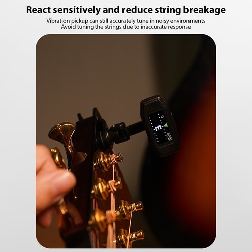 Guitar Tuner Clip On For Chromatic Guitar Bass Violin Ukulele TFT Color - Picture 8 of 21
