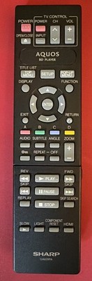 GENUINE SHARP GA629PA BLU RAY DVD PLAYER REMOTE CONTROL BD-HP20U BD-HP20 OEM