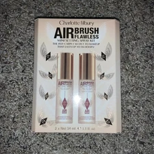 Charlotte Tilbury Airbrush Flawless Setting Spray Duo Set - 2x1.1 oz New