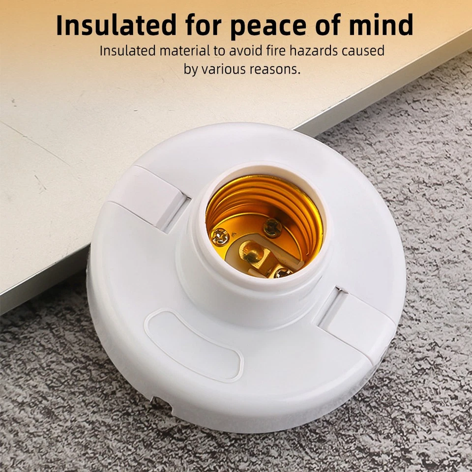 5/10/20PCS E27 Light Bulb Pendant Lamp Round Fixing Base Holder Screw Cap Socket - Image 3 of 4