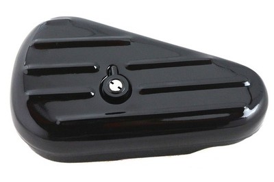 Black Left Side Oval Tool Box fits Harley Davidson | V-Twin