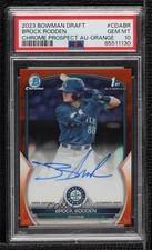 2023 Bowman Draft Chrome Prospect Orange Refractor /25 Brock Rodden PSA 10 Auto