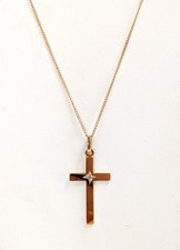 14K Gold Crucifix with 18" Chain