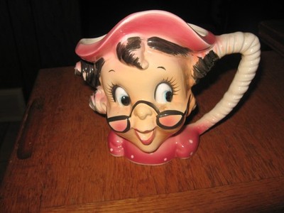 VINTAGE ENESCO BUSY BIDDY PLANTER - CUP ? PINK & WHITE
