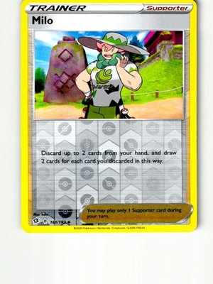 Milo 161/192 Uncommon Rebel Clash Pokemon Reverse Holo Lightly Played