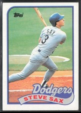 1989 Topps Steve Sax Los Angeles Dodgers #40