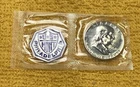 1958 Proof Franklin Half Dollar 50c In Original US Mint Cello. FREE SHIPPING.