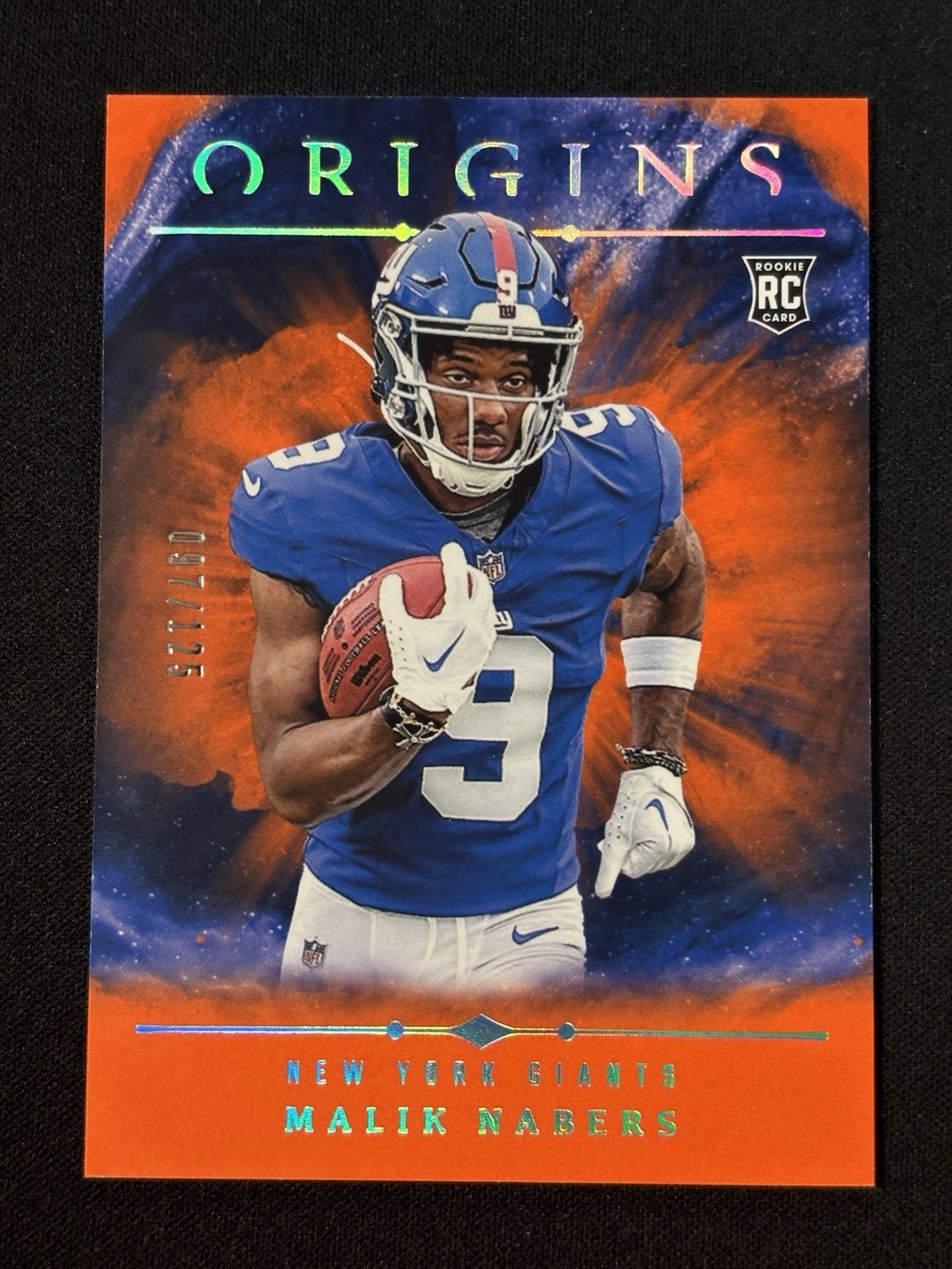 2024 Panini Origins - Rookies Orange #147 Malik Nabers (RC) /125 - NY Giants