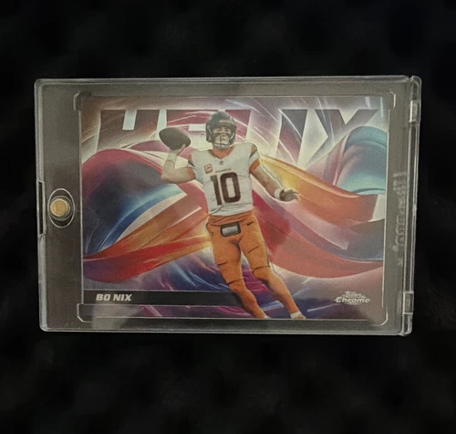 2025 Topps Chrome Bo Nix Base (RAW)