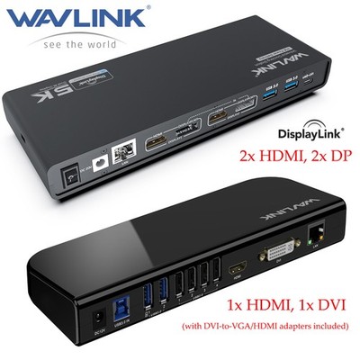 Laptop Docking Station USB C HDMI Hub Triple Monitor MultiOption For Mac Windows
