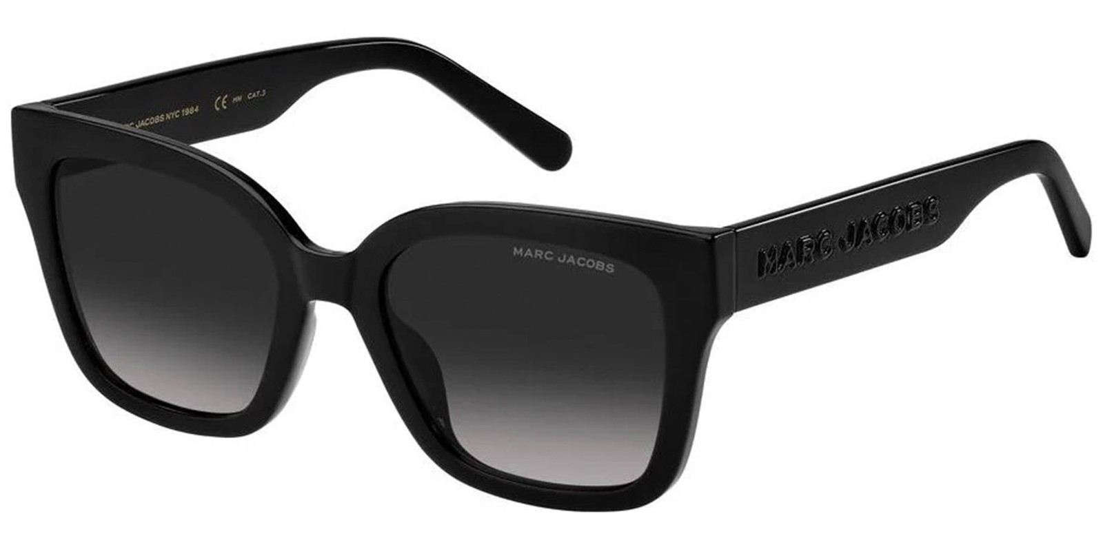 Marc Jacobs Polarized Women's Black Squared Cat-Eye Sunglasses MARC658S-008A-WJ