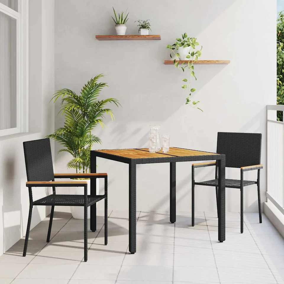 Conjunto de Comedor de Jardín ratán sintético Comedor en terraza vidaXL vidaXL - Imagen 3 de 4