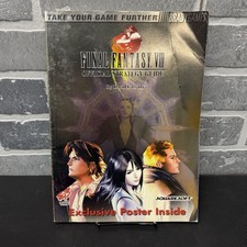 Final Fantasy VIII 8 Official Strategy Guide Book w/ Poster EB Games Foil Cover