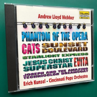 Kunzel Cincinnati Pops ANDREW LLOYD WEBBER Musicals CD Evita Phantom Cats USA NM