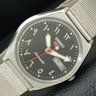AUTOMATIC VINTAGE SEIKO 5 JAPAN 6309A MENS ARABIC BLACK DIAL WATCH a702664-1