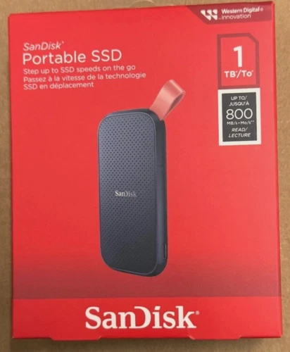 SANDISK PORTABLE SSD DISK DRIVE 1 TB - NEW SEALED