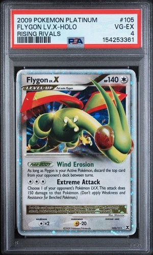 Pokemon Flygon LV.X Holo Rising Rivals 105/111 PSA 4