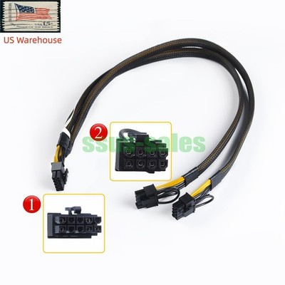 Power Cable 10-to-8+8 Pin 60cm for HP ProLiant ML350G8 DL360 G8 PCIe GPU NEW