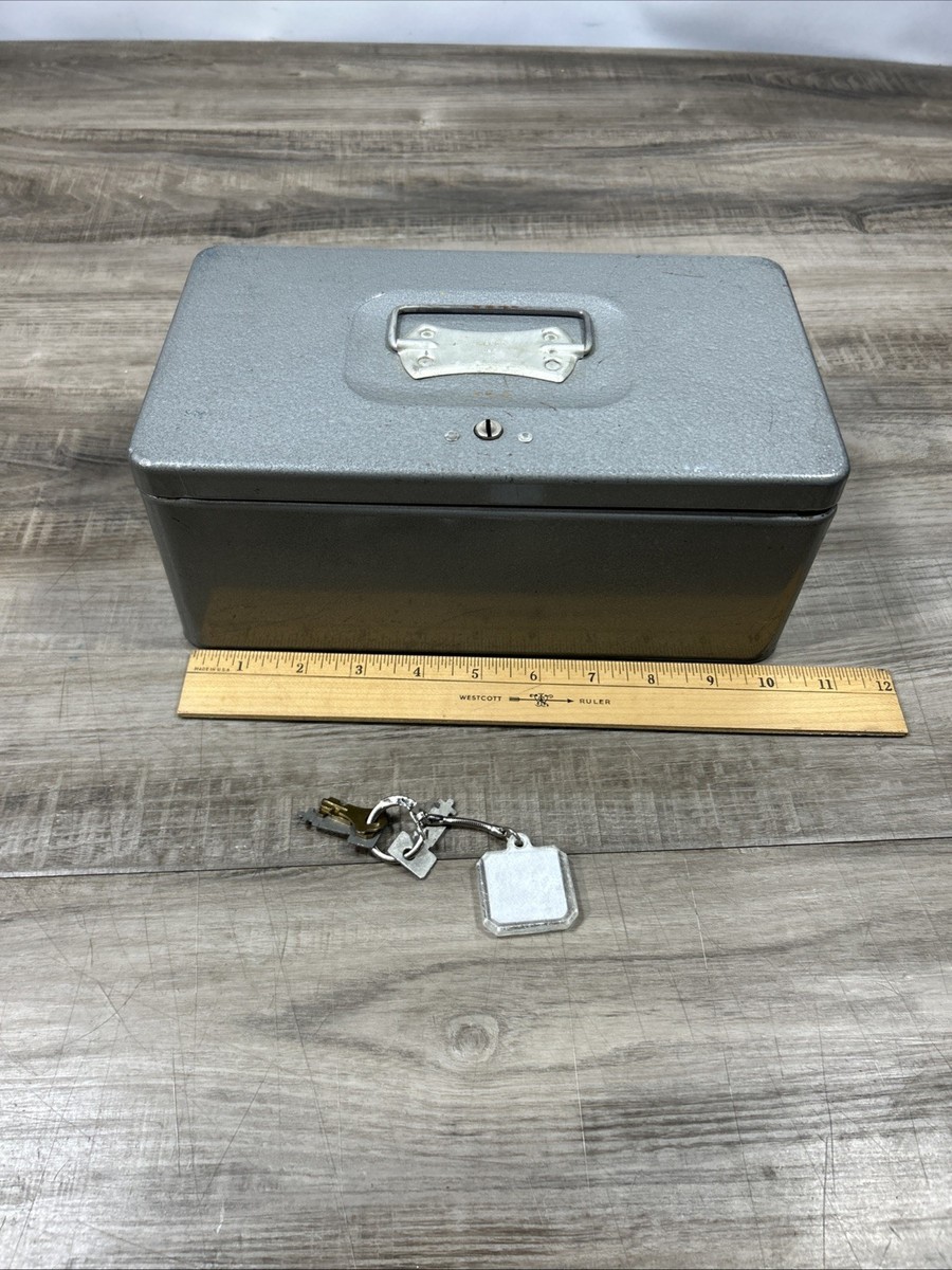 Vintage Swanco Metal Lock Box Utility Lock Box & Key USA Storage