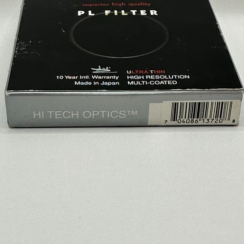 Hi Tech Optics PL Polarizing Filter 72mm Ultra Thin Multi-Coated Made In Japan - Picture 3 of 5