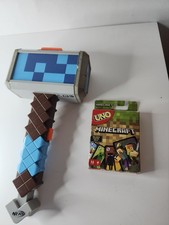 Nerf Minecraft Stormlander Dart Blasting Hammer Bonus Uno Cards, Minecraft Lot