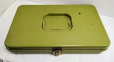 Vintage Wil-Hold Wilson MFG Corp Sewing Box Thread Organizer Green 12.5x8x2.5