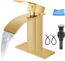 Bathroom Faucet Single Handle 1 Hole Deck Mount Lavatory Vanity RV Sink Mixer Ba