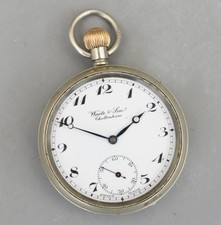 Vintage Waite & Son Cheltenham 7 Jewels Swiss Made Pocket Watch Working