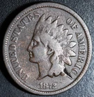 1872 INDIAN HEAD CENT - VG Details