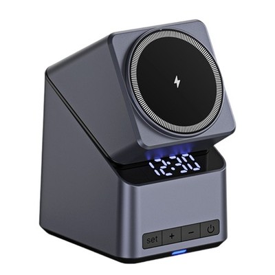15W Multifunction Charging Pad 360 Rotation Builtin LED Time Display