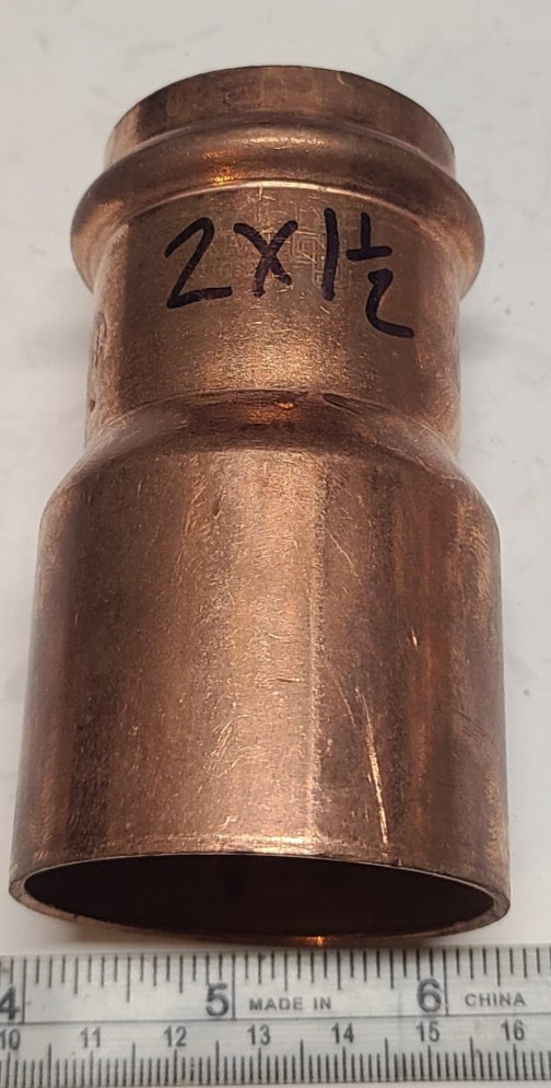 Copper Press Reducer Fitting 2" FTG x 1-1/2" Press