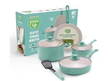 GreenLife 8 Piece Ceramic Nonstick Cookware Set | Turquoise