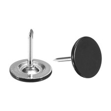 100Pcs 11mmx13mm Flat Head Decorative Upholstery Tacks Furniture Nails Black