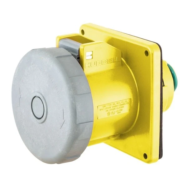 Dispositivo de cableado Hubbell-Kellems Hbl360r4w pin hermético y manguito receptáculo, 60 Foto 2 de 2