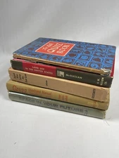 Lot Of 5 Vintage Antique Books 1950-1980 Staging Decor Movie Set Collection