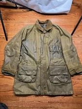 Barbour A98 Solway Zipper Wax Jacket Mens Olive Green Vintage Classic Med